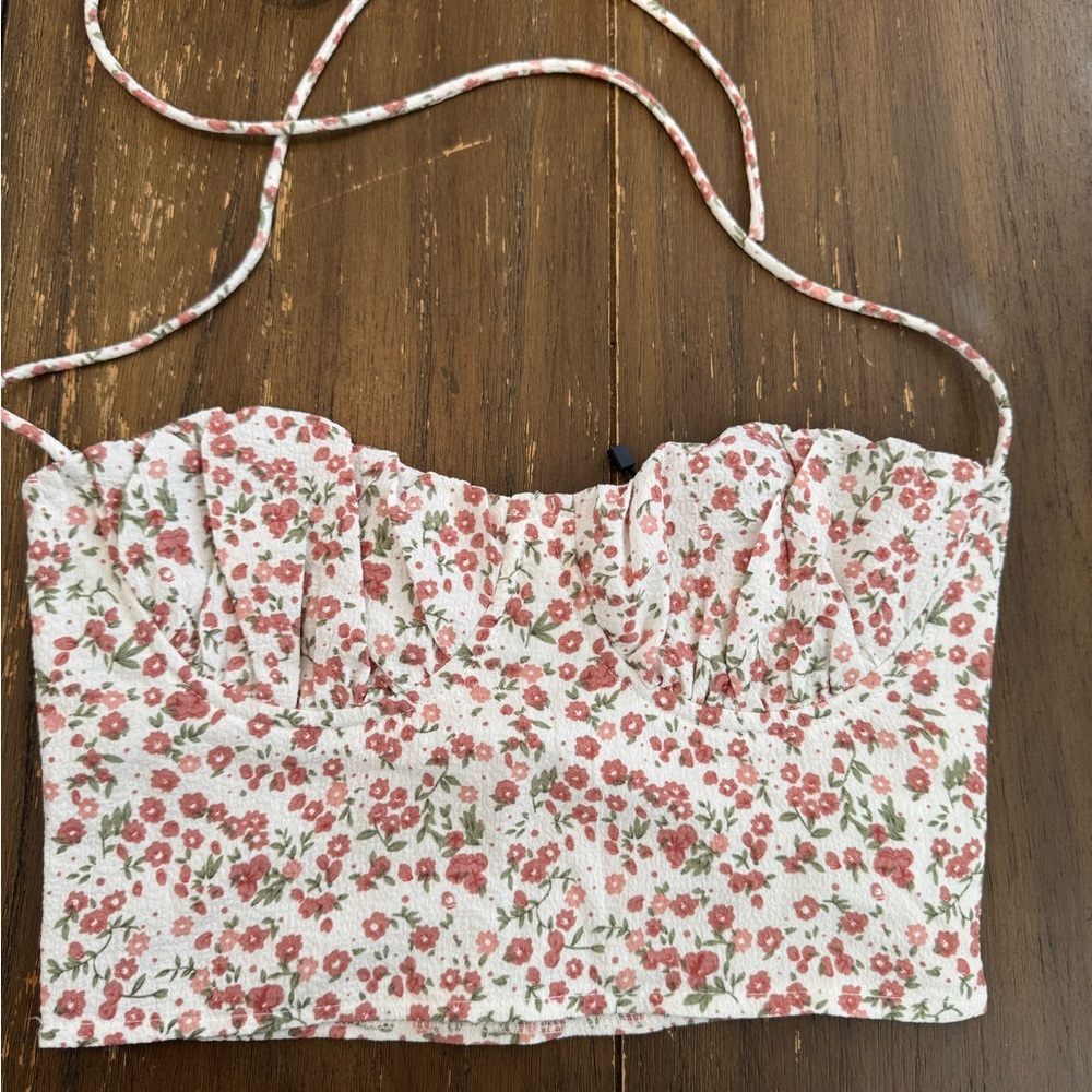 Floral Pink Crop Top